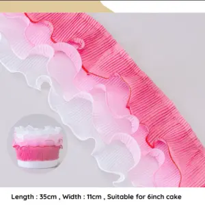 3 Layer muti Color Lace Cake ribbon Decoration