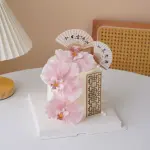 1 pcs Large Orchid artificial flower cake topper Style 1