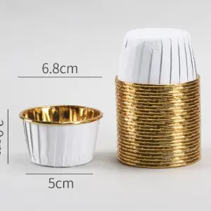 White Aluminum Foil Baking Cups / Muffin Cups (50 pieces)