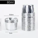 Gold Colour Aluminum Foil Baking Cups / Muffin Cups (50 pieces)