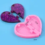 Couple Heart puzzle silicone mould