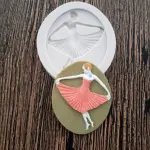 Cute Dancing Ballerina Silicone Mould Style 3