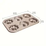 Non Stick 6 Cavity Doughnut Muffin Tray Style 1