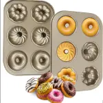 Non Stick 6 Cavity Doughnut Muffin Tray Style 1