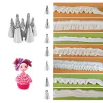 7 pcs Frill Icing Piping Nozzle set
