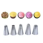 5 pcs Icing Piping Nozzle set (2f,2a,1m,2d,6b)