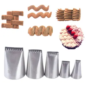 5 pcs Basketweave Icing Piping Nozzle set