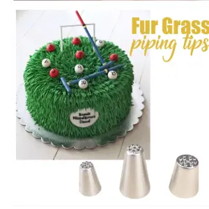 3 pcs Grass hair fur piping tip nozzle multi opening tip 233,234,235