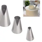 3 pcs V-shaped Wave Icing Piping Nozzle set