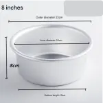 Aluminum Round Cake Pan Mould (8 inch)