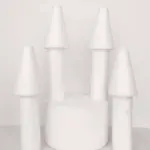 Castle Pillar Foam Square Cake Dummy ( Height 12 cm diameter 3 cm)