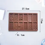 12 in 1 Mini Bar Designer Silicon Chocolate Brown Mould