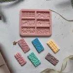 6 Cavity Mini Multi Bar Shape Silicone Chocolate Mould
