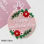 1 pcs Happy Mothers day decorated Round cake topper