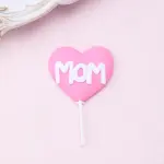 1 pcs Pink Mom Heart Shaped cake topper