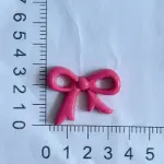 2 pcs Pink Bow cake topper set
