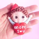 Child heart mom i Love you cake topper