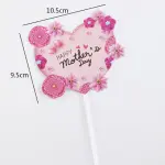 Floral Happy Mothers cake topper Style 6