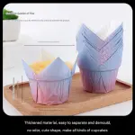 Tulip shape Gradient Colour Aluminum Foil Baking Cups / Muffin Cups (50 pieces)