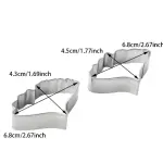 2 Pcs Gingko Biloba leaf Fondant Sugar craft Stainless Steel Cutter set