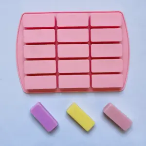 15 Cavity Chocolate Bar Rectangle Silicon Chocolate Mould