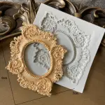 Detailed Vintage Frame classic theme silicone mould style 3