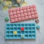 26 Alphabet Upper case cube style Silicone Mould Style 4