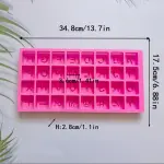 26 Alphabet Upper case cube style Silicone Mould Style 4