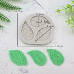 3 Cavity texture Leaf Design DIY Silicone Mould