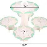 5 Plates Cupcake Display Stand Cake Holder Cupcake stand ( Green )