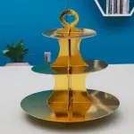 3 Tiers Cupcake Stand Paper Cake Holder Cupcake stand ( Gold )