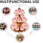 3 Tiers Cupcake Stand Cardboard Cake Holder Cupcake stand ( Rose gold )