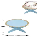 1 pcs Cake Stand Cardboard with Golden Boarder cake stand (Blue)