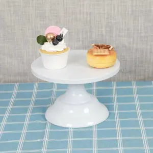 1 pcs White Iron Matt Cake stand