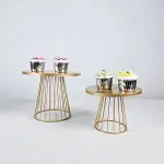 1 pcs Golden Iron Matt Cake stand Size large
