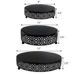 3 pcs Classic Black Cake Stand,7.8''/9.8''/11.8'' Cake Stands for Dessert Table set
