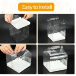 1 Pcs Transparent cake Box with Tray (16 x 9 X 8 cm )
