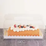 1 Pcs Transparent cake Box with Tray (27 x 11 X 8 cm )