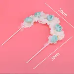 1 pcs Large Flower Garland flower cake topper ( Colour Blue )