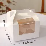 2/4/6/12 cavity Cup cake Box with handle and separate cup tray - 4 cavity