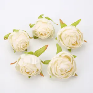 5 pcs Off White Artificial Flower cake topper