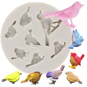7 cavity Bird Silicone mould