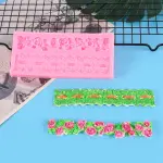 2 Cavity 3D Rose and Stitch Lace Border mould