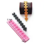 Flower Strip Embossed Border silicone mould