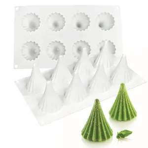 8 Cavity Tree Shape Silicon Muffin Silicon Mould