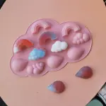 3D Cloud Rainbow Water droplet Silicone mould