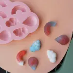 3D Cloud Rainbow Water droplet Silicone mould
