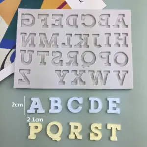 Alphabet Upper case Silicone Mould Style 8