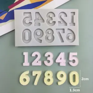 Number texture Silicone Mould