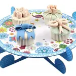 1 pcs Cake Cupcake printed flower Cardboard Stand